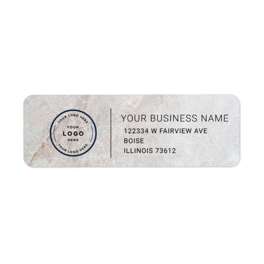 Étiquette Elegant Custom Business Return Address Label (Devant)