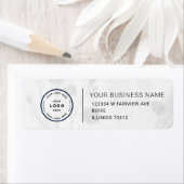 Étiquette Elegant Custom Business Return Address Label (En situation)