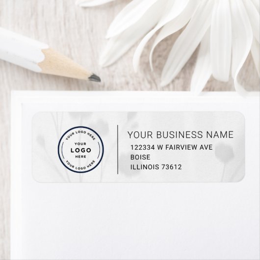Étiquette Elegant Custom Business Return Address Label (En situation)