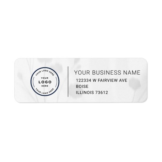 Étiquette Elegant Custom Business Return Address Label (Devant)