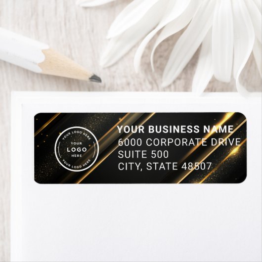 Étiquette Elegant Custom Business Return Address Label (En situation)