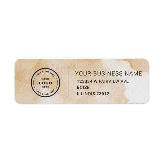 Étiquette Elegant Custom Business Return Address Label (Devant)
