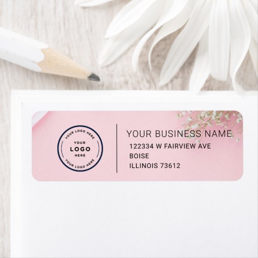 Étiquette Elegant Custom Business Return Address Label (En situation)