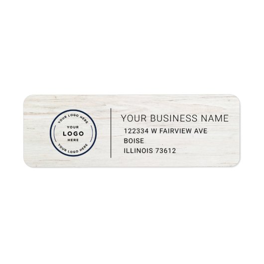 Étiquette Elegant Custom Business Return Address Label (Devant)