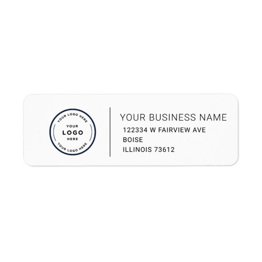 Étiquette Elegant Custom Business Return Address Label (Devant)