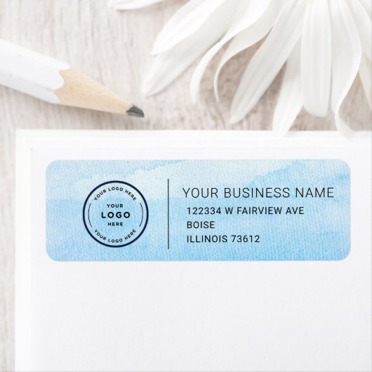 Étiquette Elegant Custom Business Return Address Label (En situation)