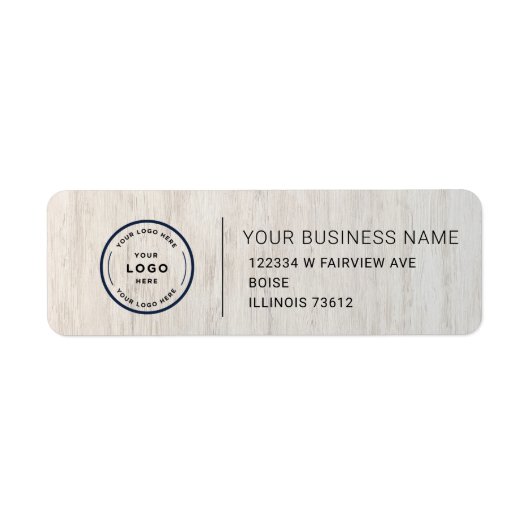 Étiquette Elegant Custom Business Return Address Label (Devant)