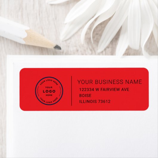 Étiquette Elegant Custom Business Return Address Label (En situation)
