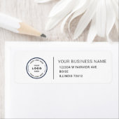 Étiquette Elegant Custom Business Return Address Label (En situation)