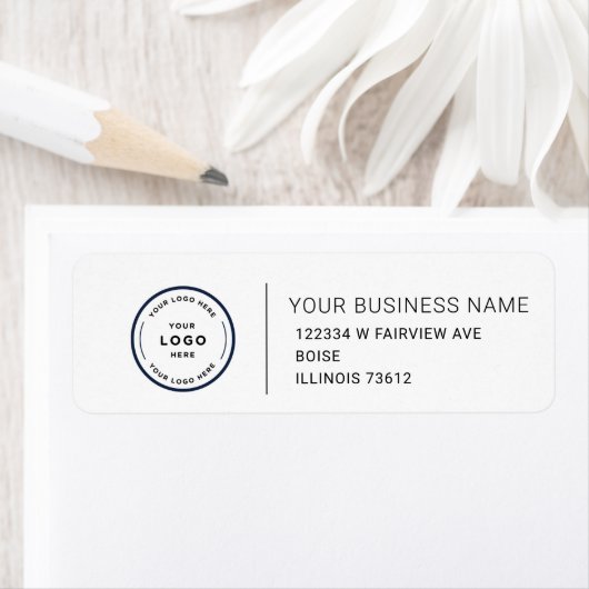 Étiquette Elegant Custom Business Return Address Label (En situation)