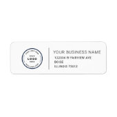 Étiquette Elegant Custom Business Return Address Label (Devant)