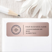 Étiquette Elegant Custom Business Return Address Label (En situation)