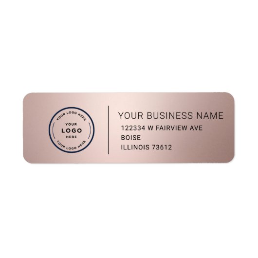 Étiquette Elegant Custom Business Return Address Label (Devant)