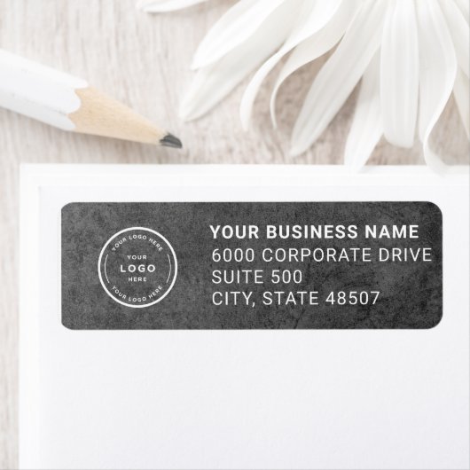 Étiquette Elegant Custom Business Return Address Label (En situation)