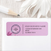 Étiquette Elegant Custom Business Return Address Label (En situation)