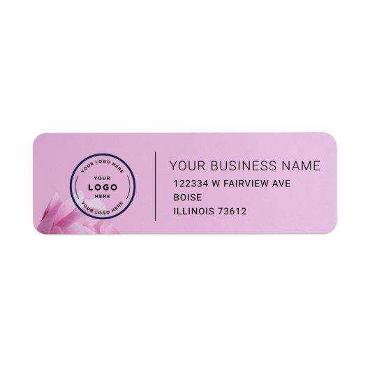 Étiquette Elegant Custom Business Return Address Label (Devant)