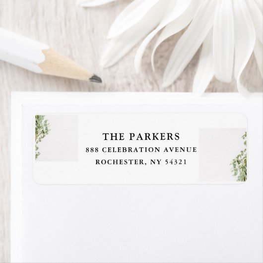 Étiquette Elegant Custom Business Return Address Label (En situation)