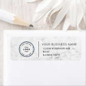 Étiquette Elegant Custom Business Return Address Label (En situation)