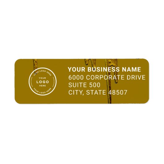 Étiquette Elegant Custom Business Return Address Label (Devant)