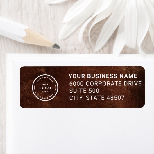 Étiquette Elegant Custom Business Return Address Label (En situation)