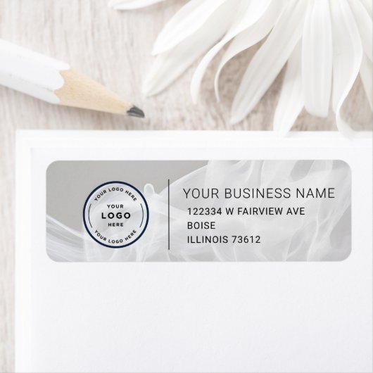 Étiquette Elegant Custom Business Return Address Label (En situation)