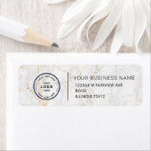 Étiquette Elegant Custom Business Return Address Label (En situation)