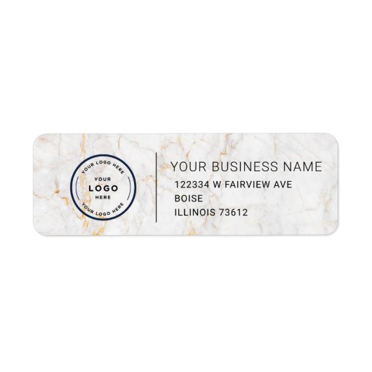 Étiquette Elegant Custom Business Return Address Label (Devant)