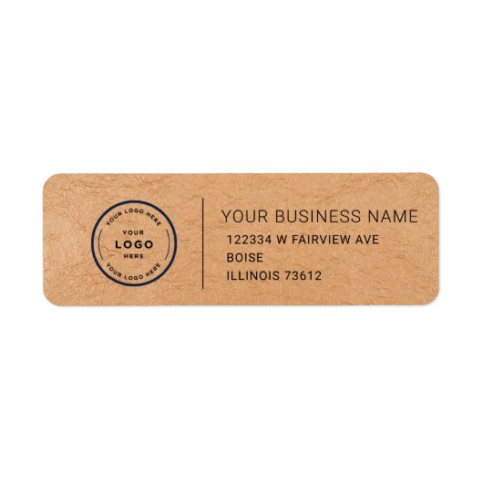 Étiquette Elegant Custom Business Return Address Label (Devant)