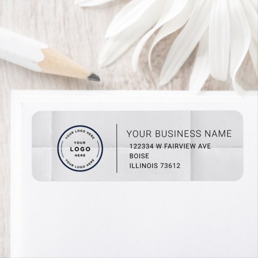Étiquette Elegant Custom Business Return Address Label (En situation)