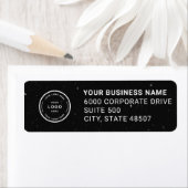 Étiquette Elegant Custom Business Return Address Label (En situation)