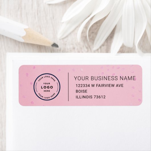 Étiquette Elegant Custom Business Return Address Label (En situation)