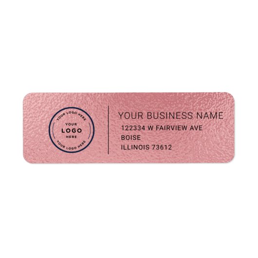 Étiquette Elegant Custom Business Return Address Label (Devant)