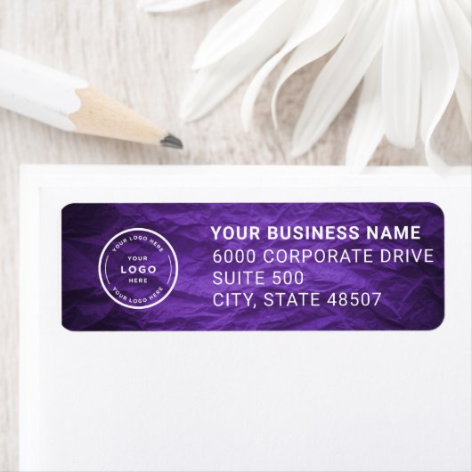 Étiquette Elegant Custom Business Return Address Label (En situation)