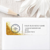 Étiquette Elegant Custom Business Return Address Label (En situation)