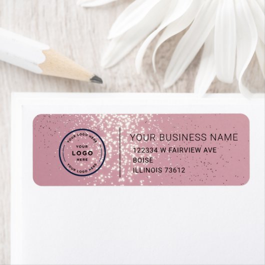 Étiquette Elegant Custom Business Return Address Label (En situation)