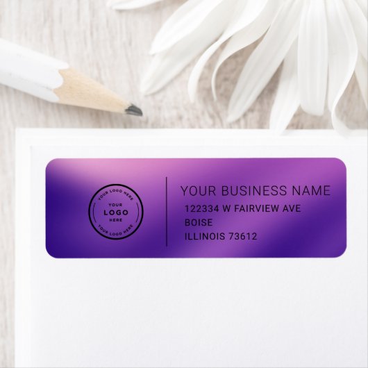 Étiquette Elegant Custom Business Return Address Label (En situation)