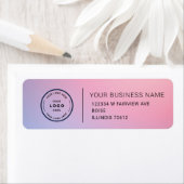 Étiquette Elegant Custom Business Return Address Label (En situation)
