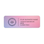 Étiquette Elegant Custom Business Return Address Label (Devant)