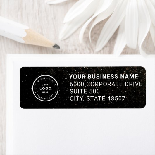 Étiquette Elegant Custom Business Return Address Label (En situation)