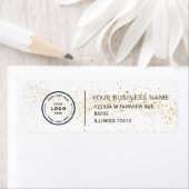 Étiquette Elegant Custom Business Return Address Label (En situation)