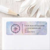 Étiquette Elegant Custom Business Return Address Label (En situation)