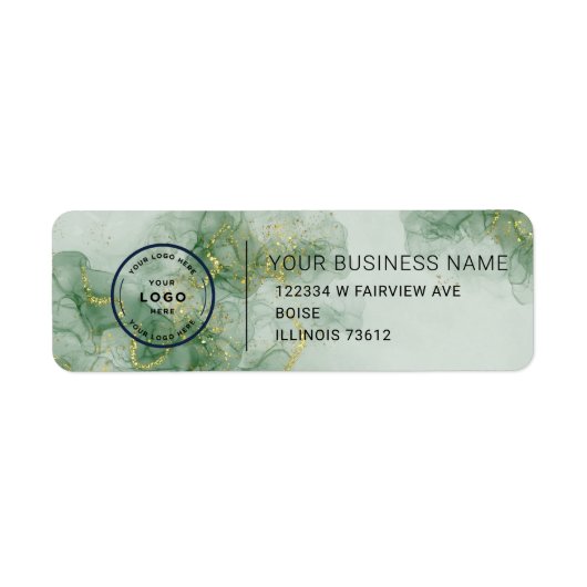 Étiquette Elegant Custom Business Return Address Label (Devant)