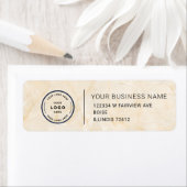 Étiquette Elegant Custom Business Return Address Label (En situation)