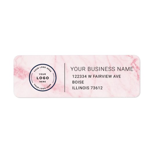 Étiquette Elegant Custom Business Return Address Label (Devant)