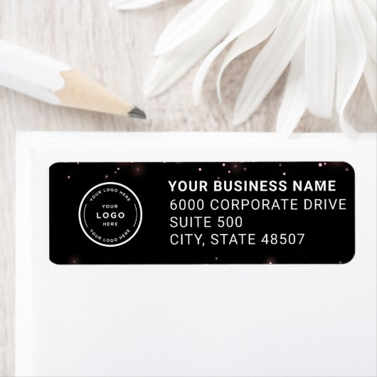 Étiquette Elegant Custom Business Return Address Label (En situation)
