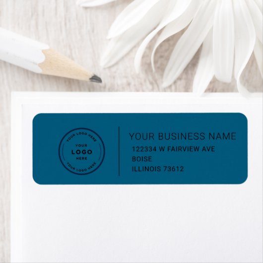 Étiquette Elegant Custom Business Return Address Label (En situation)