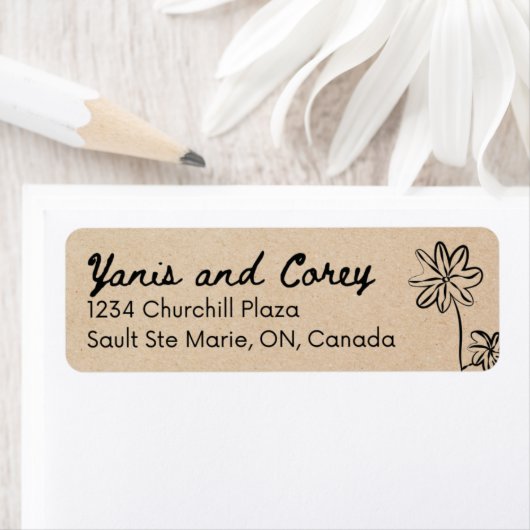 Étiquette Elegant Custom Return Address Label | Personalized (En situation)