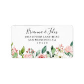 Étiquette Elégant Dainty Automne Floral Wedding RSVP Adresse (Devant)