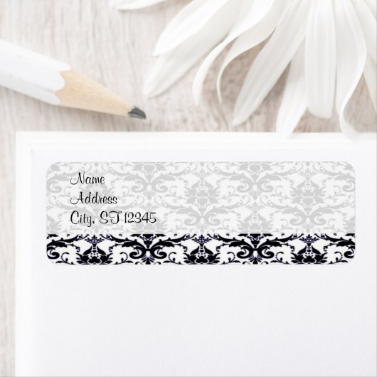 Étiquette Elegant Damask (En situation)