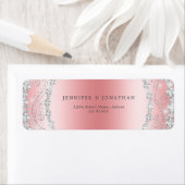 Étiquette Élégant diamant brillant Chic rose moderne (En situation)